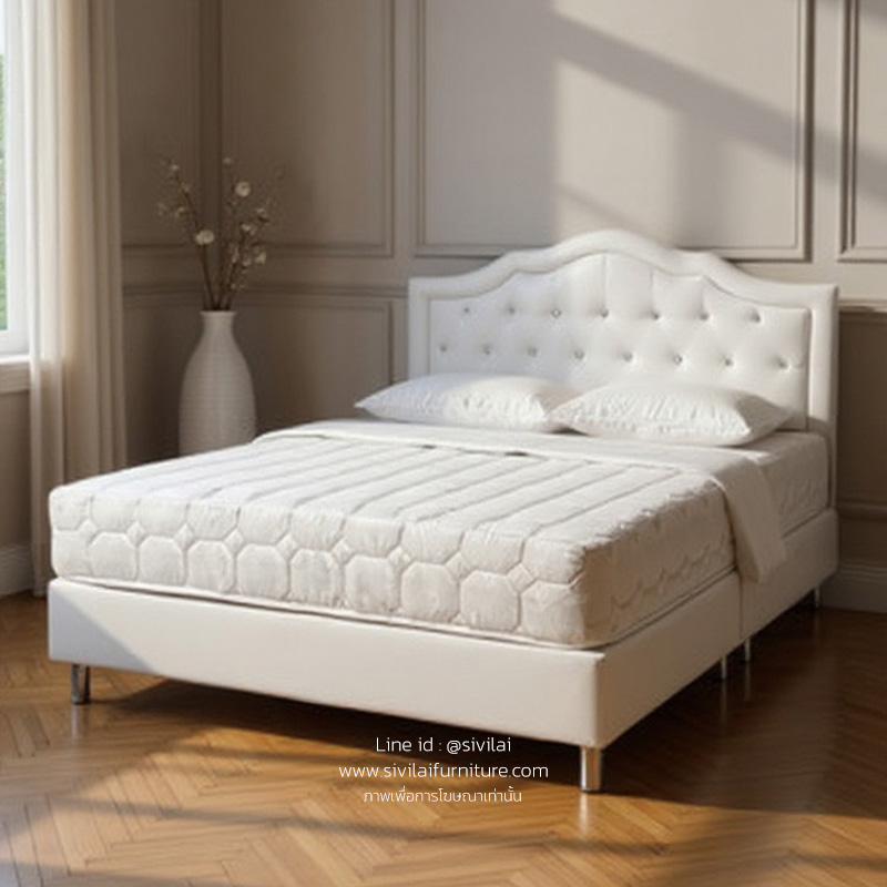 modern bed white classic