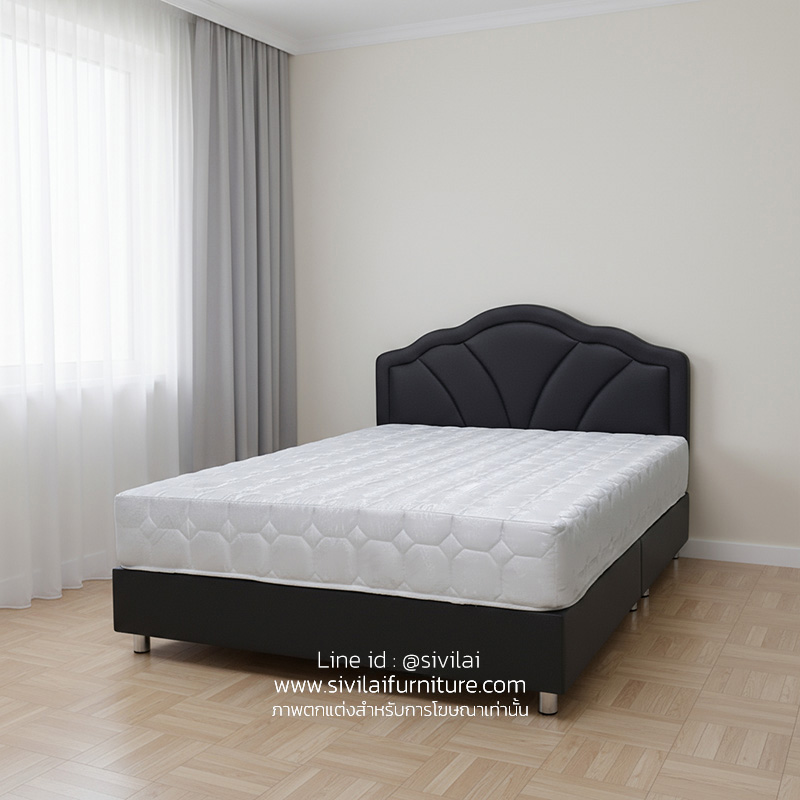 เตียง ทรง Classic 2 สีน้ำตาลเข้ม