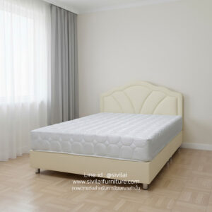 เตียงทรง Classic 2 สีครีม